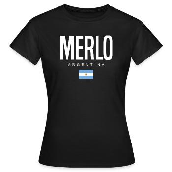 Merlo Argentinien Argentinier - Frauen T-Shirt - Schwarz - Vorne - AI Model Female 172 dark (172cm)
