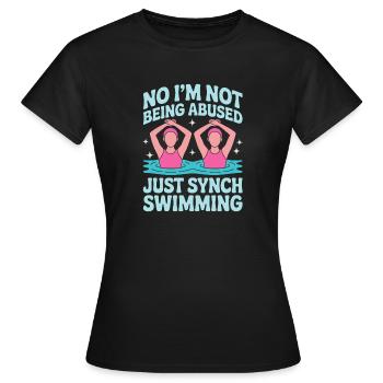Synchronschwimmen Kunstschwimmen Wassersport - Frauen T-Shirt - Schwarz - Vorne - AI Model Female 172 dark (172cm)