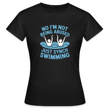 Synchronschwimmen Kunstschwimmen Wassersport - Frauen T-Shirt - Schwarz - Vorne - AI Model Female 172 dark (172cm)