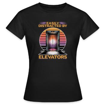 Elevator toddler & kids - Women's T-Shirt - black - Front - AI Model Female 172 dark (172cm)