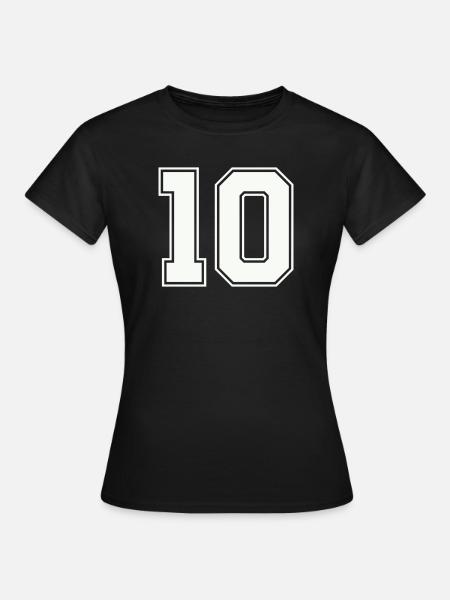 10 - Frauen T-Shirt - Schwarz