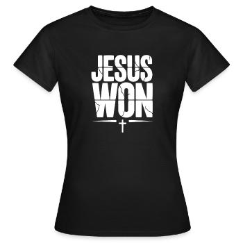 Jesus hat gewonnen - Frauen T-Shirt - Schwarz - Vorne - AI Model Female 172 dark (172cm)
