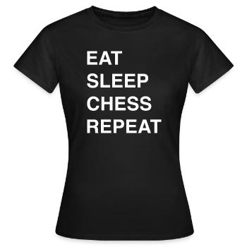 Schach Idee und Chess Sprüche - Frauen T-Shirt - Schwarz - Vorne - AI Model Female 172 dark (172cm)