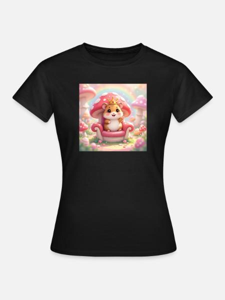 Königlicher Hamster  - Frauen T-Shirt - Schwarz