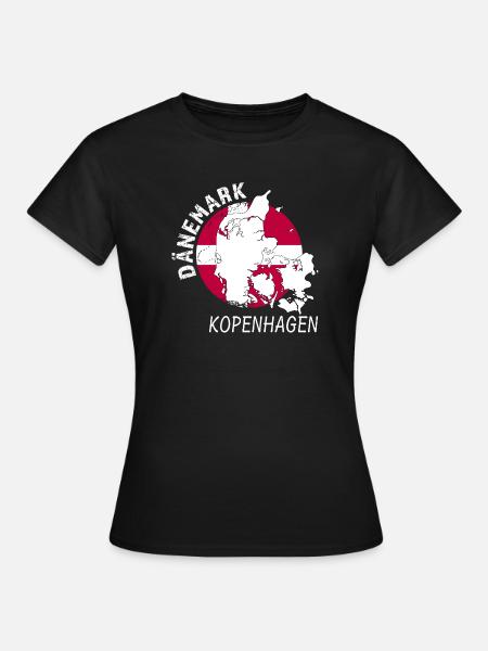 Kopenhagen - Frauen T-Shirt - Schwarz