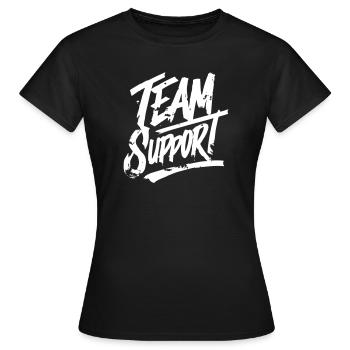 Team Support Association - Women's T-Shirt - black - Front - AI Model Female 172 dark (172cm)