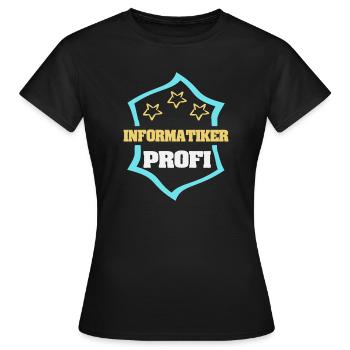 Occupation Computer Scientist - Women's T-Shirt - black - Front - AI Model Female 172 dark (172cm)