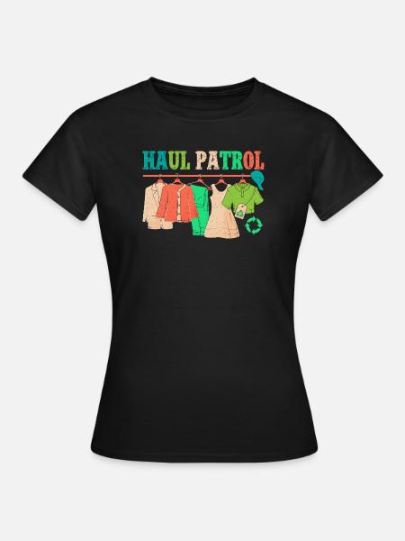 Thrift Shopper Haul Patrol Thrift Store - Frauen T-Shirt - Schwarz