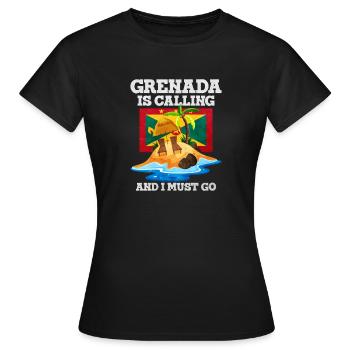 Grenada - Frauen T-Shirt - Schwarz - Vorne - AI Model Female 172 dark (172cm)