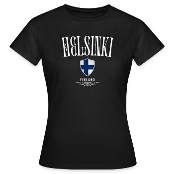 Helsinki, Finlande, souvenir d’Helsinki - T-shirt Femme - noir - Devant - AI Model Female 172 dark (172cm)