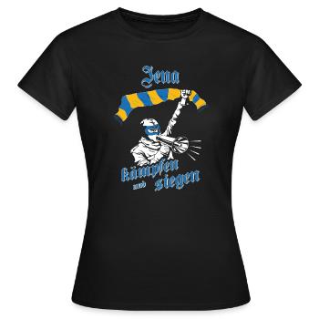 Jena_ _kaempfen_und_siegen_No - T-shirt Femme - noir - Devant - AI Model Female 172 dark (172cm)