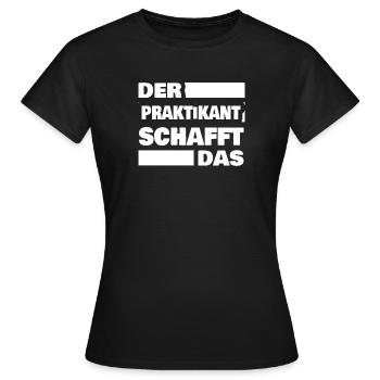 Intern as work - Women's T-Shirt - black - Front - AI Model Female 172 dark (172cm)