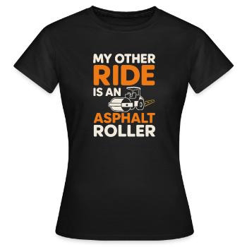 Straßenbauteam Asphalt Betonmannschaft - Frauen T-Shirt - Schwarz - Vorne - AI Model Female 172 dark (172cm)