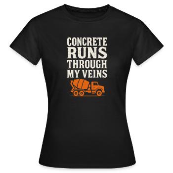 Straßenbauteam Asphalt Betonmannschaft - Frauen T-Shirt - Schwarz - Vorne - AI Model Female 172 dark (172cm)