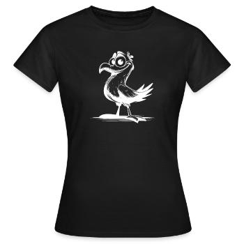 Comedy Vogel Lachgarantie mit Schnabel - Frauen T-Shirt - Schwarz - Vorne - AI Model Female 172 dark (172cm)