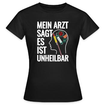 Feu d’artifice dans la tête - T-shirt Femme - noir - Devant - AI Model Female 172 dark (172cm)