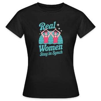 Synchronschwimmen Kunstschwimmen Wassersport - Frauen T-Shirt - Schwarz - Vorne - AI Model Female 172 dark (172cm)