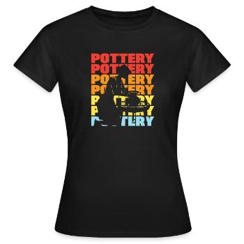 Céramique Artisanat Passion Art - T-shirt Femme - noir - Devant - AI Model Female 172 dark (172cm)