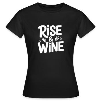 Lever et vin - T-shirt Femme - noir - Devant - AI Model Female 172 dark (172cm)