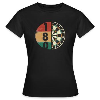 Fléchettes Fléchettes Jeu de fléchettes Lecteur de fléchettes - T-shirt Femme - noir - Devant - AI Model Female 172 dark (172cm)