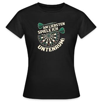 Fléchettes Fléchettes Jeu de fléchettes Lecteur de fléchettes - T-shirt Femme - noir - Devant - AI Model Female 172 dark (172cm)