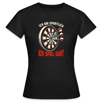 Fléchettes Fléchettes Jeu de fléchettes Lecteur de fléchettes - T-shirt Femme - noir - Devant - AI Model Female 172 dark (172cm)