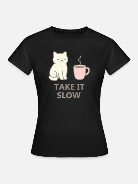 Lofi Aesthetic Hoodie – Take It Slow Streetwear - Women's T-Shirt - black