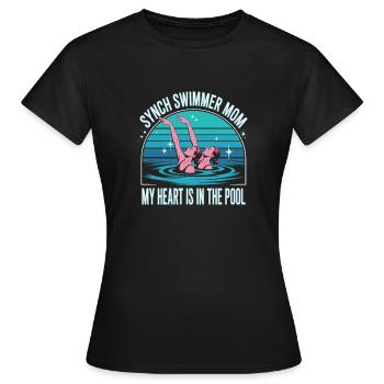 Synchronschwimmen Kunstschwimmen Wassersport - Frauen T-Shirt - Schwarz - Vorne - AI Model Female 172 dark (172cm)