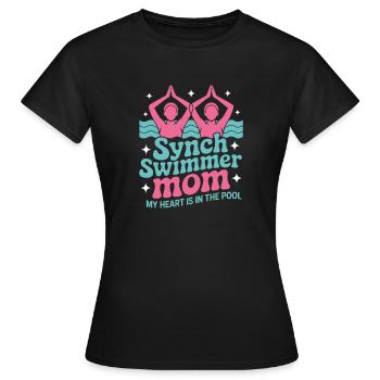 Synchronschwimmen Kunstschwimmen Wassersport - Frauen T-Shirt - Schwarz - Vorne - AI Model Female 172 dark (172cm)