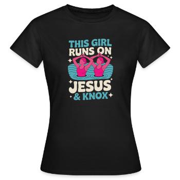 Synchronschwimmen Kunstschwimmen Wassersport - Frauen T-Shirt - Schwarz - Vorne - AI Model Female 172 dark (172cm)