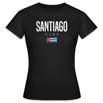 Santiago Cuba Cubains - T-shirt Femme - noir - Devant - AI Model Female 172 dark (172cm)