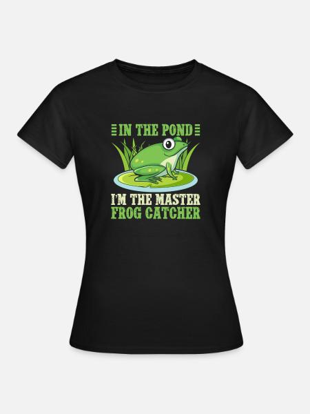 Frog Catcher In The Pond Master Catcher Frog - Dame-T-shirt - sort