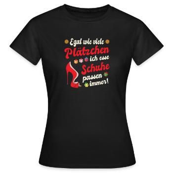 Christmas Outfit Cookie Baking Christmas Xmas - Women's T-Shirt - black - Front - AI Model Female 172 dark (172cm)