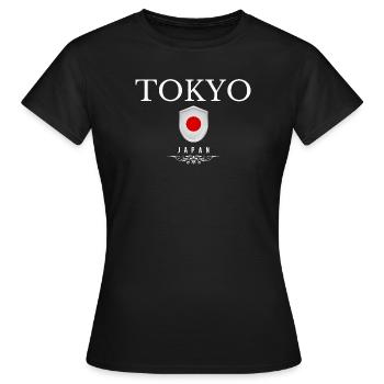 Tokio Japan, Souvenir Tokio - Frauen T-Shirt - Schwarz - Vorne - AI Model Female 172 dark (172cm)