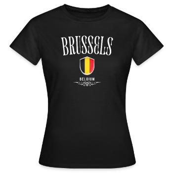 Brussels Belgium, souvenir Brussels - Women's T-Shirt - black - Front - AI Model Female 172 dark (172cm)