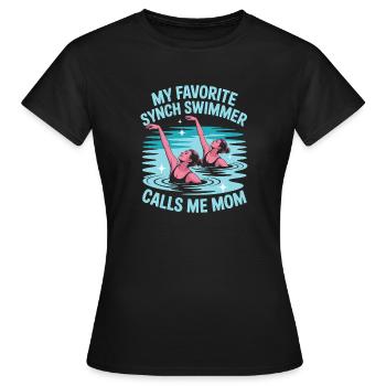 Synchronschwimmen Kunstschwimmen Wassersport - Frauen T-Shirt - Schwarz - Vorne - AI Model Female 172 dark (172cm)