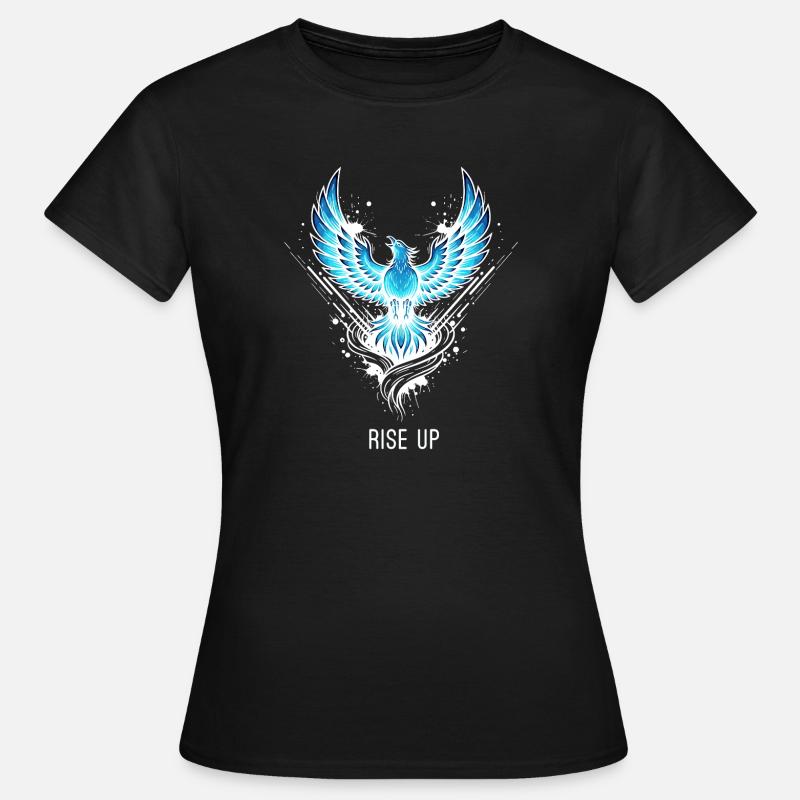 Phoenix Rise Up - Simbolo di forza - Maglietta da donna - nero