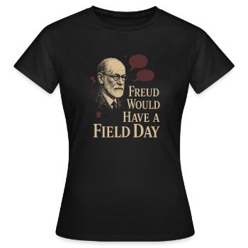 Un futur psychologue me diagnostique - T-shirt Femme - noir - Devant - AI Model Female 172 dark (172cm)