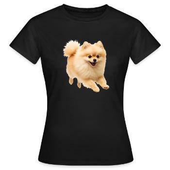 Spitz nain - T-shirt Femme - noir - Devant - AI Model Female 172 dark (172cm)