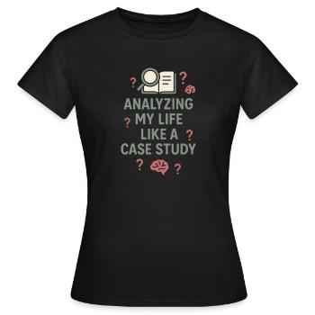Un futur psychologue me diagnostique - T-shirt Femme - noir - Devant - AI Model Female 172 dark (172cm)