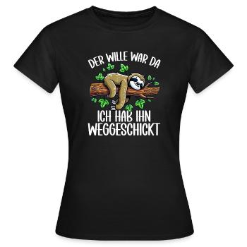 La volonté était là, je l’ai renvoyé - T-shirt Femme - noir - Devant - AI Model Female 172 dark (172cm)