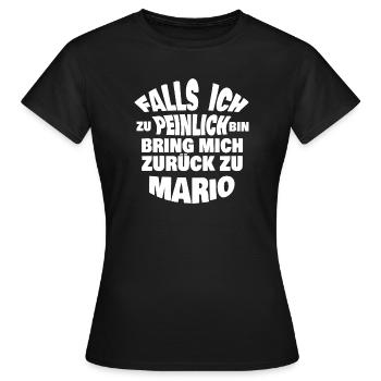 Funny Mario Quote Design - Women's T-Shirt - black - Front - AI Model Female 172 dark (172cm)