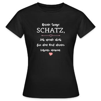Humour Dire Relation Mariage Partenariat - T-shirt Femme - noir - Devant - AI Model Female 172 dark (172cm)