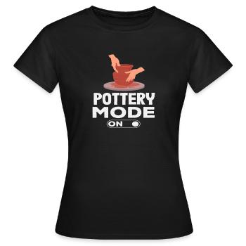 Mode poterie sur la créativité - T-shirt Femme - noir - Devant - AI Model Female 172 dark (172cm)