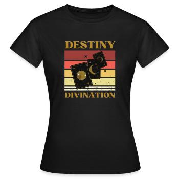 DESTIN ET TAROT DIVINATION - T-shirt Femme - noir - Devant - AI Model Female 172 dark (172cm)