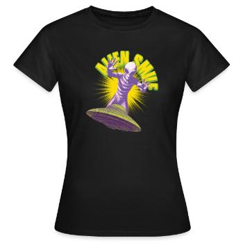 Alien Savior - Women's T-Shirt - black - Front - AI Model Female 172 dark (172cm)
