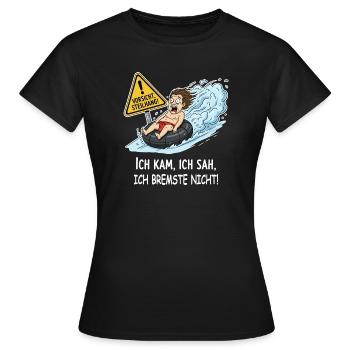 Je n'ai pas freiné - T-shirt Femme - noir - Devant - AI Model Female 172 dark (172cm)