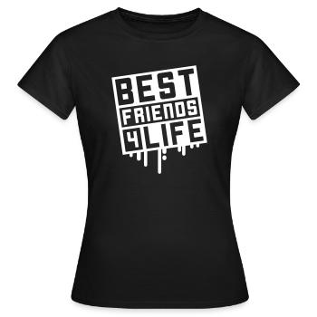 Meilleurs amis pour la vie - T-shirt Femme - noir - Devant - AI Model Female 172 dark (172cm)