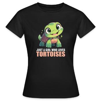 Tortues Tortue - T-shirt Femme - noir - Devant - AI Model Female 172 dark (172cm)