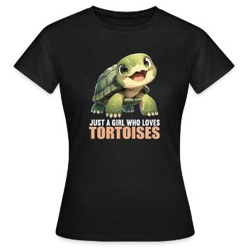 Tortues Tortue - T-shirt Femme - noir - Devant - AI Model Female 172 dark (172cm)